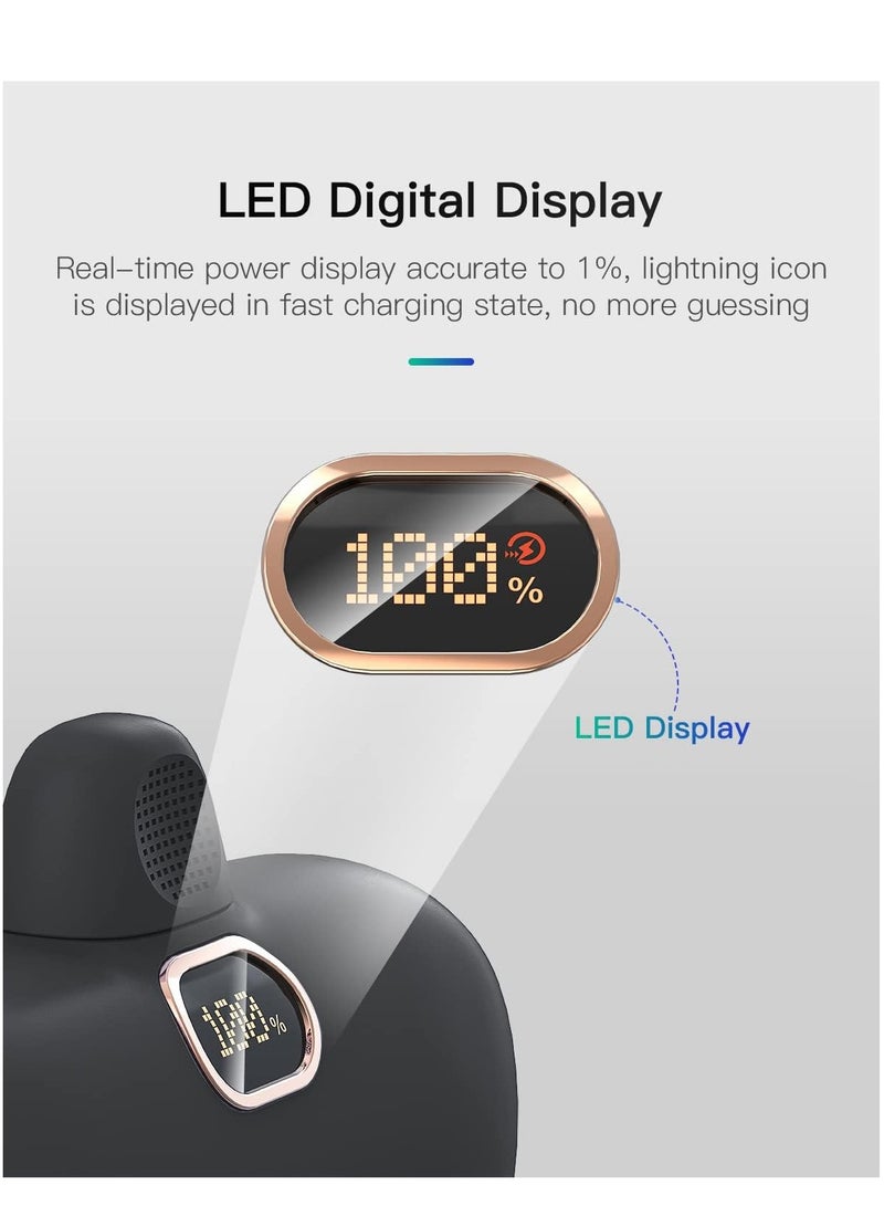 Pocket Power Bank 5000mAh Fast Charging LED Display 1 Input And 2 Output For type-c - Image 5