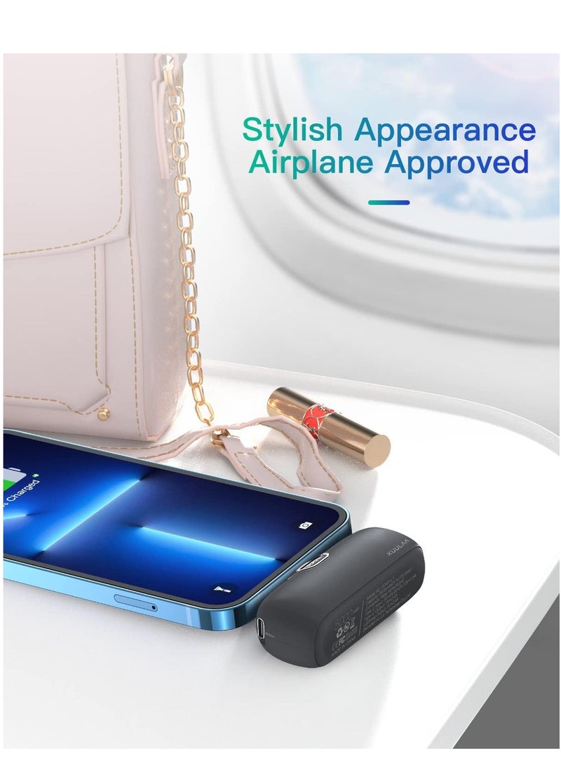 Pocket Power Bank 5000mAh Fast Charging LED Display 1 Input And 2 Output For type-c - Image 4