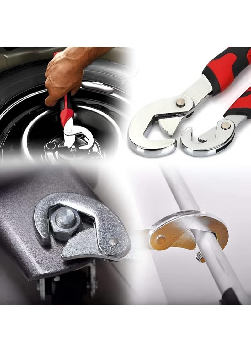 Stainless Steel Adjustable Multi-Function Wrench, 2-Piece (Multi-Colour) - Image 4
