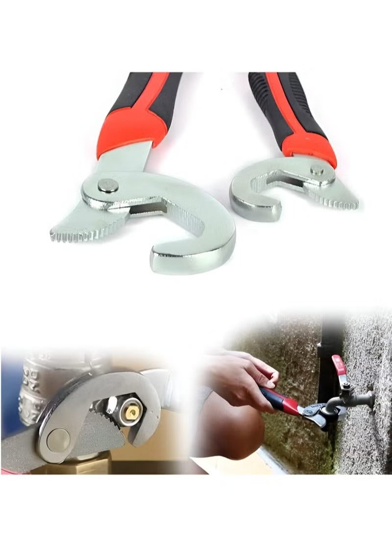 Stainless Steel Adjustable Multi-Function Wrench, 2-Piece (Multi-Colour) - Image 1