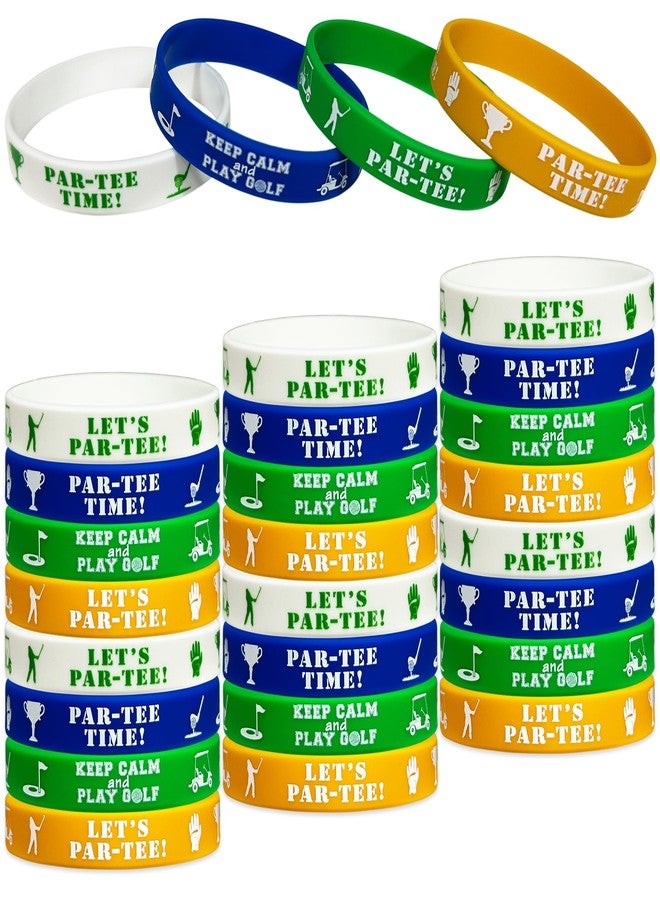 FSHANEE 24Pcs Golf Rubber Bracelets Golf Sports Party Favors Golf Par-Tee Motivational Birthday Party Supplies Silicone Wristbands Golf Baby-shower Party Gift Bag Fillers Goodie Bag Stuff - Image 1