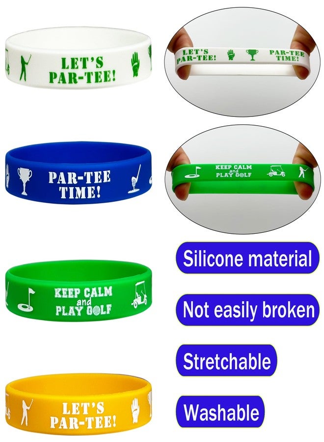 FSHANEE 24Pcs Golf Rubber Bracelets Golf Sports Party Favors Golf Par-Tee Motivational Birthday Party Supplies Silicone Wristbands Golf Baby-shower Party Gift Bag Fillers Goodie Bag Stuff - Image 3