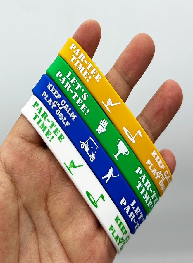 FSHANEE 24Pcs Golf Rubber Bracelets Golf Sports Party Favors Golf Par-Tee Motivational Birthday Party Supplies Silicone Wristbands Golf Baby-shower Party Gift Bag Fillers Goodie Bag Stuff - Image 4