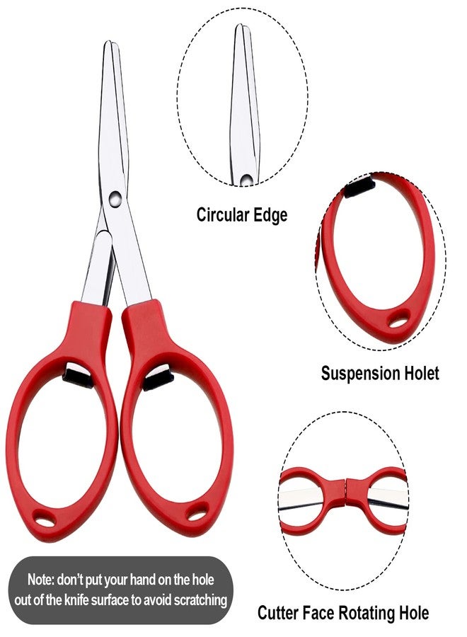 Minatee 50 Pcs Mini Folding Scissors Small Foldable Travel Stainless Steel Portable Shears Bulk Badge Scissors for Nurses Glasses Shaped Anti Rust Sewing Cutter for Christmas Nurse Week Gifts School Office - Image 4