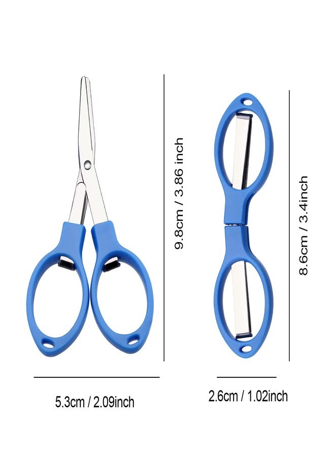 Minatee 50 Pcs Mini Folding Scissors Small Foldable Travel Stainless Steel Portable Shears Bulk Badge Scissors for Nurses Glasses Shaped Anti Rust Sewing Cutter for Christmas Nurse Week Gifts School Office - Image 3