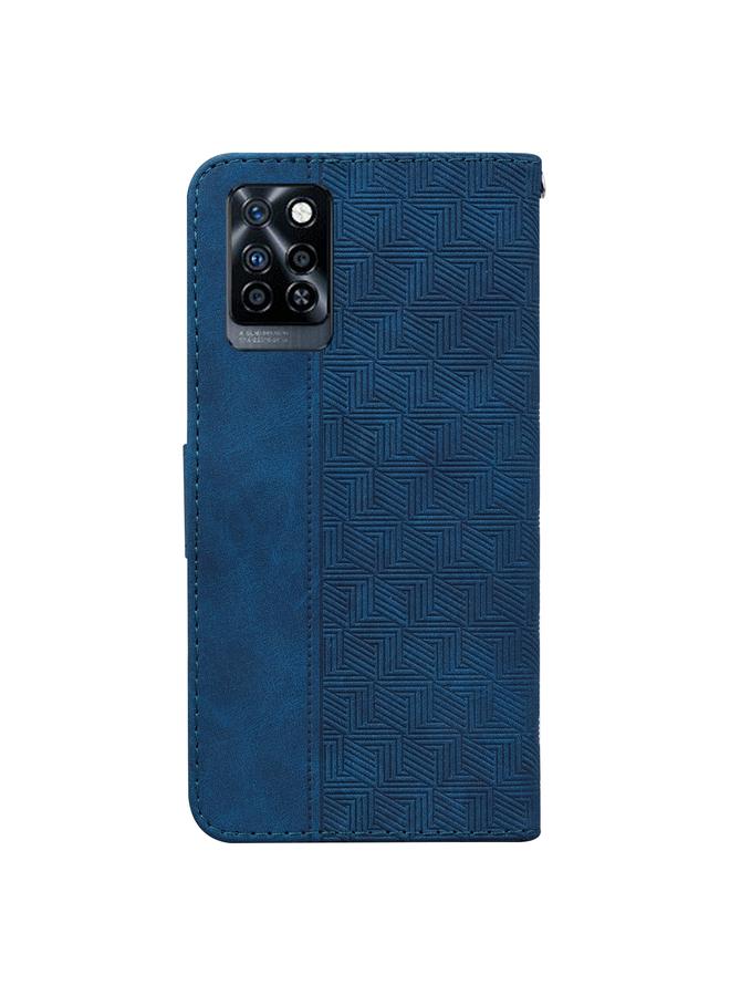 S-TOP Case For Infinix Note 10 Pro X695 Geometric Embossed Leather Phone Case - Image 3