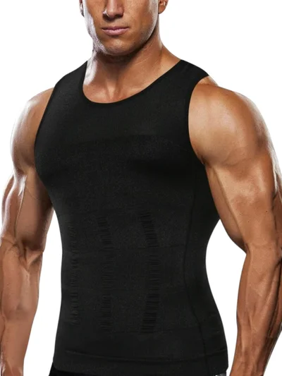 Tezzgelsin Men's Body Shaper Chest and Belly Toning Firming Breathable Athlete Corset