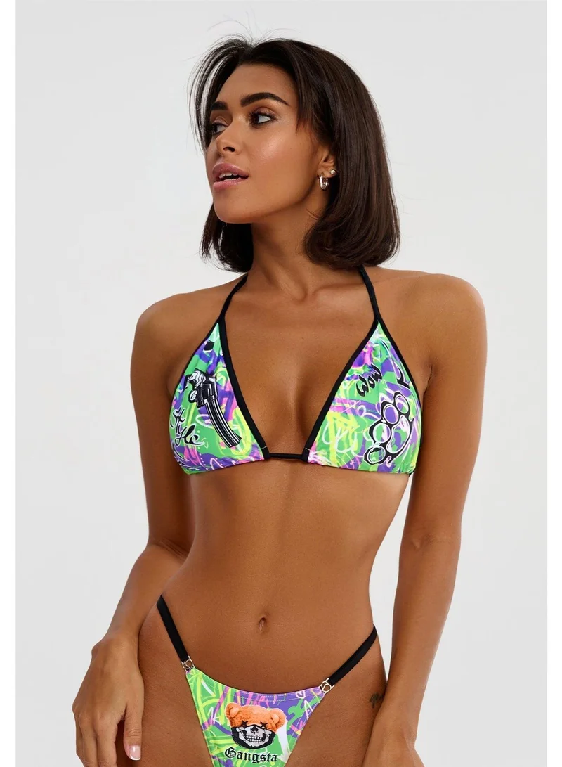 Bona Fide Bikini Green Halter Neck Bikini for Women for Women | Best Price UAE