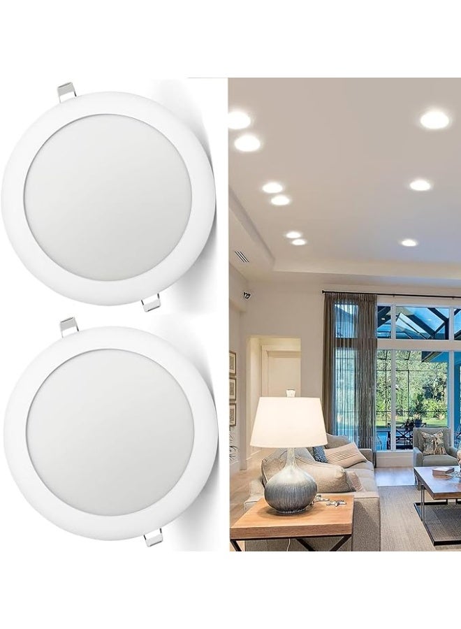 Lynacz Original 2 Pack 24W Super Bright LED Round Recessed Ceiling Panel Light, 8 inch, Ultra-Slim Downlight Flat Panel - Image 4