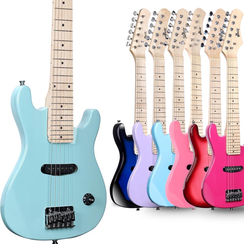Winzz EGM100 30 Inches Real Kids Electric Guitar with Beginner Kit, Right Handed (Light Green) - Image 2