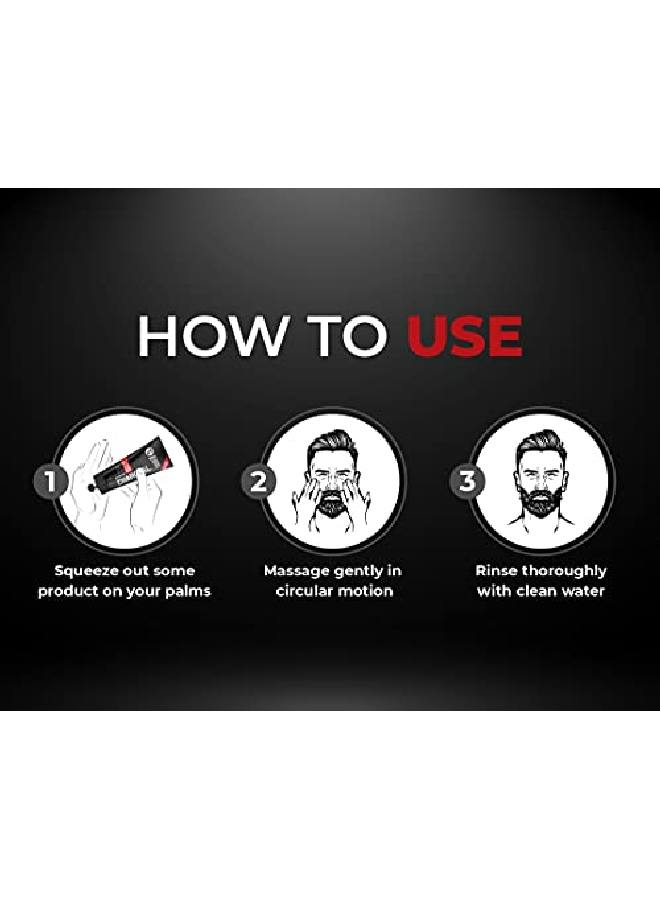 BEARDO Activated Charcoal Antipollution Face Scrub For Deep Pore Cleaning 100 Gm | Removes Dirt Impurities | Suitable For Acne Prone Skin | For Men  - Image 5