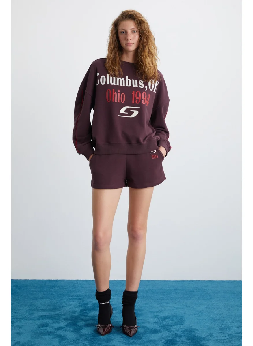 جريميلانج Keiry 3 Yarn Women's Dark Purple Sweatshirt