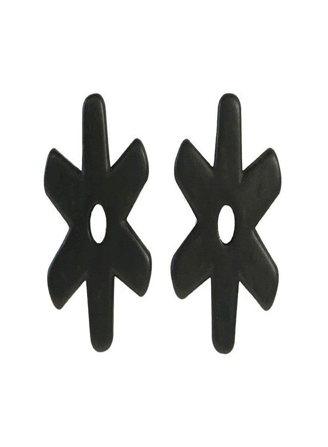 AJ Tack Spur Rowels Black 1 1/4" x 6 pt - Image 1