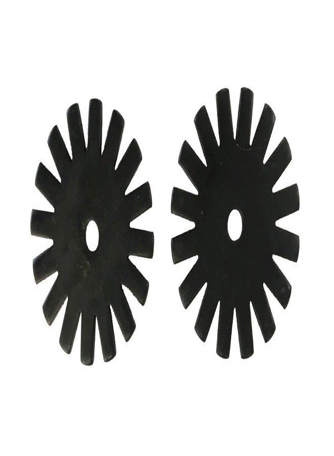 AJ Tack Spur Rowels Black 1 1/4" x 6 pt - Image 2