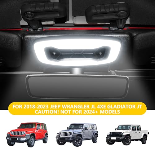 RERPRO LED Interior Dome Lights Front Seat Roof Reading Light Compatible with 20182023 Jeep Wrangler JL 4XE Gladiator JT Accessories Overhead Map Light Ceiling Lamp 11300K White 137 LEDs - Image 3