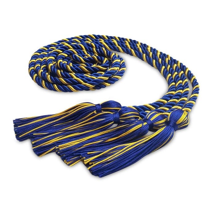 Double Honor Cord TwoColor Royal BlueGold