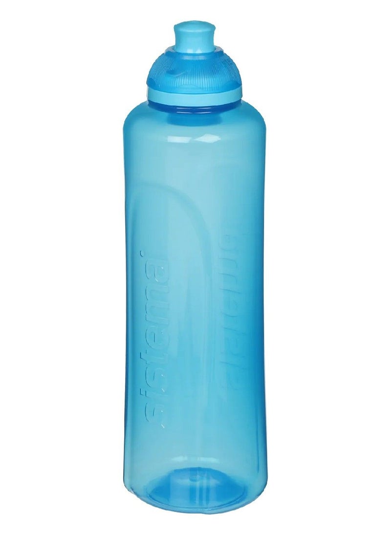 Sistema 480ML Swift Squeeze Water Bottle, BPA Free Leak-Proof Reusable Sports Bottle, Lightweight Easy-Squeeze Drinking Bottle for Back to School, Kids, Sports, Cycling, Gym, Travel & Everyday Hydration - Blue - Image 5
