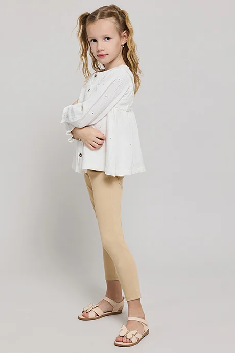 R&B Solid Knit Pants with Elastic Waist