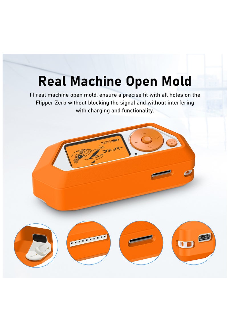 Generic Silicone Soft Protective Case Cover for Flipper Zero - Orange  - Image 4