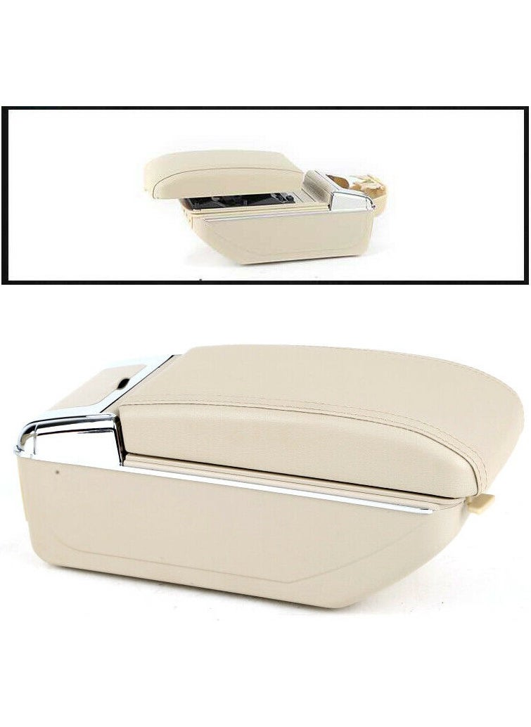 Techmaster 6 منافذ USB ذراع فاخر مصقول ذراع باللون البيج  - Image 1
