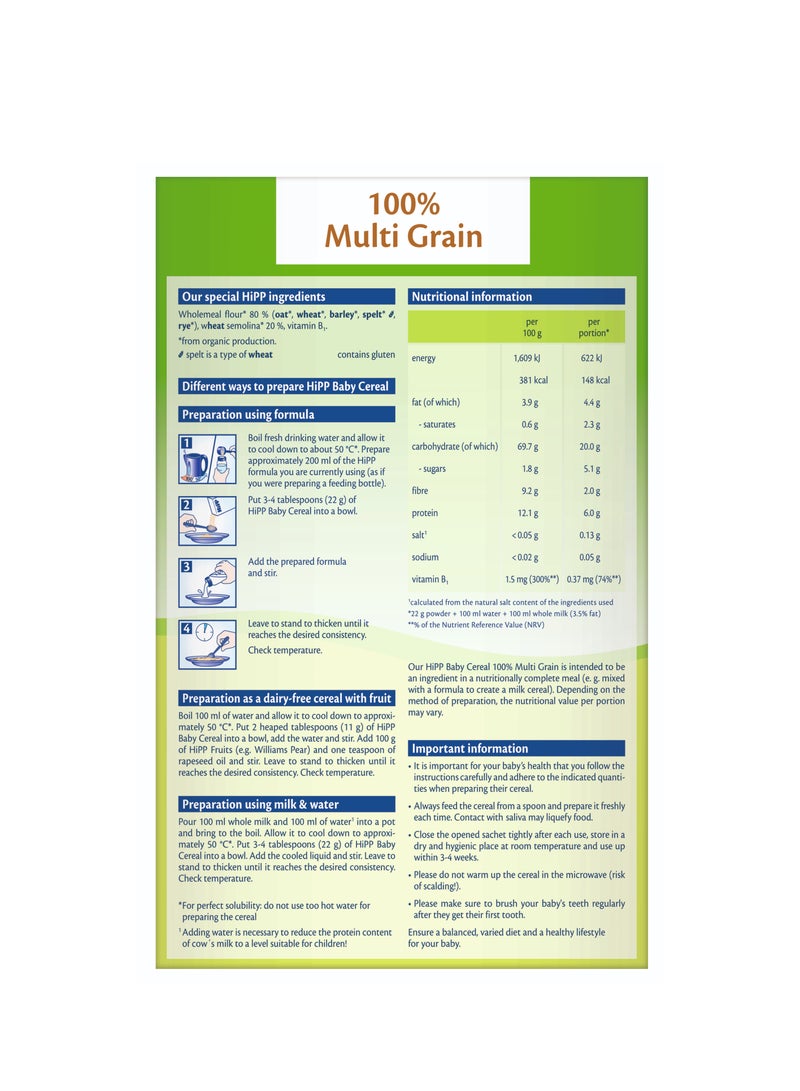 Hipp Organic Baby Cereal Multi Grain 200g - Image 2