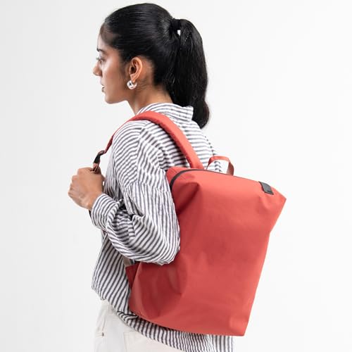 DailyObjects Water Resistant Pivot Daypack Bag (15L) for Men & Women|Fits 13/14 inch Laptop/Macbook Pro/Air iPad|Lightweight| Backpack|Office/Daily Use/Travel|School Kids|Multi Compartments (Red) - Image 4