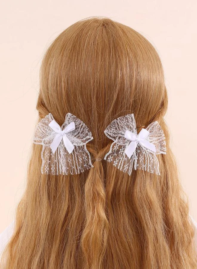 Take Two Set of 2 - Lace Bow Hair Clips