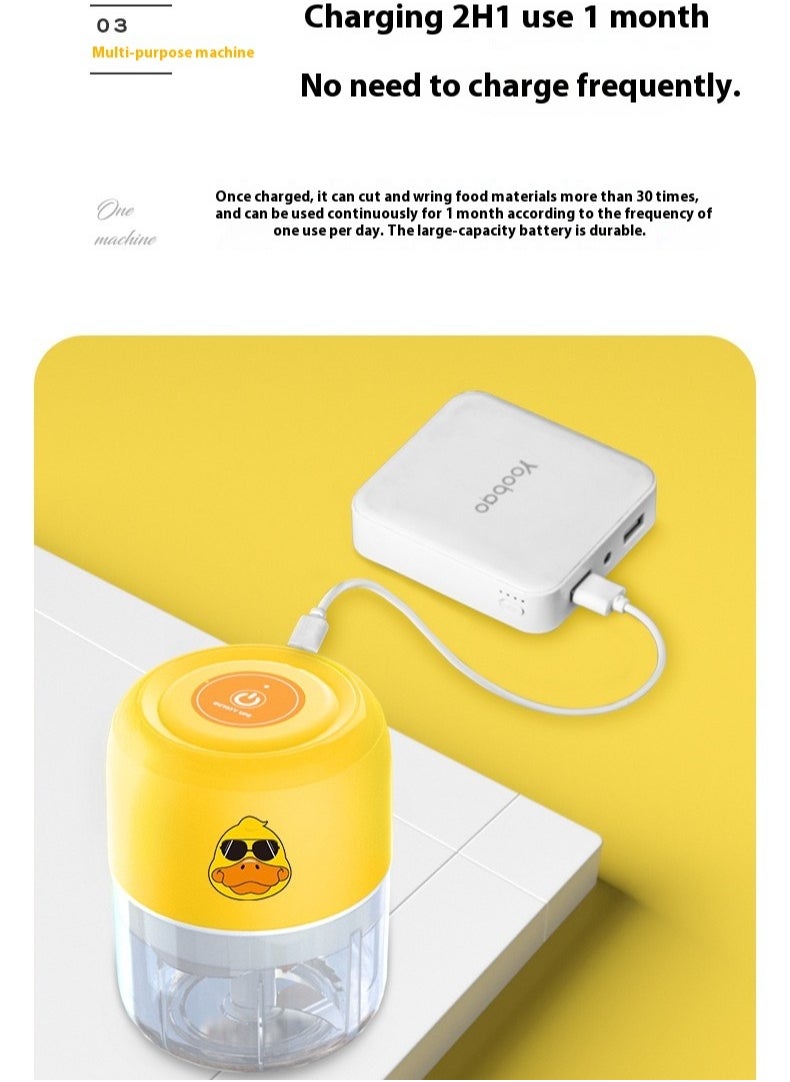 عربست مفرمة ثوم كهربائية صغيرة ، مفرمة بصل مفرمة خضروات ، مفرمة لحم لاسلكية مع شحن USB للخضروات والفلفل والبصل وأغذية الأطفال والتوابل والمكسرات  - Image 5