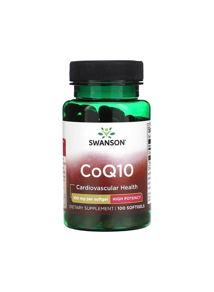 SWANSON CoQ10, 100 mg, 100 Softgels