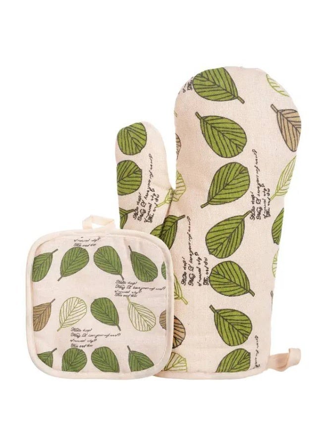 2-Piece Heat Resistant Thermal Kitchen Glove and Pot Holder Set - Image 1
