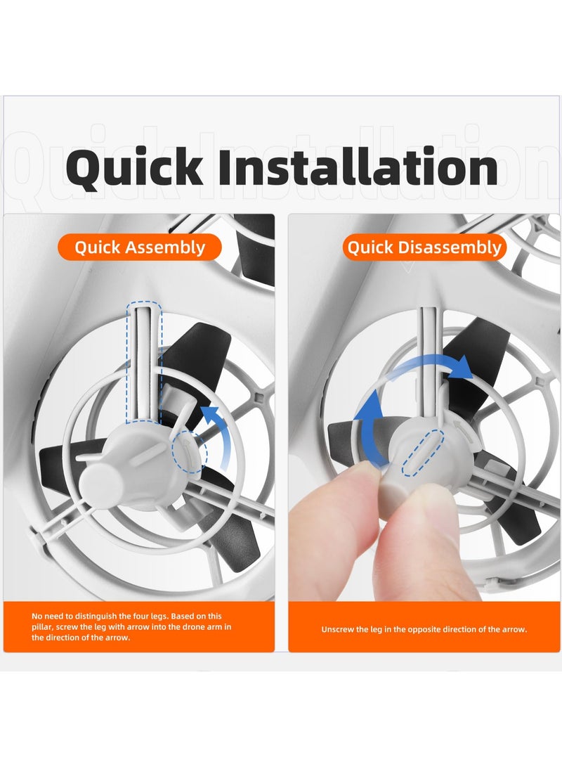 Beauenty Landing Gear Extensions Leg for DJI Neo Quick Release Height Extended Landing Leg for DJI Neo Drone Accessories (Gray) - Image 4