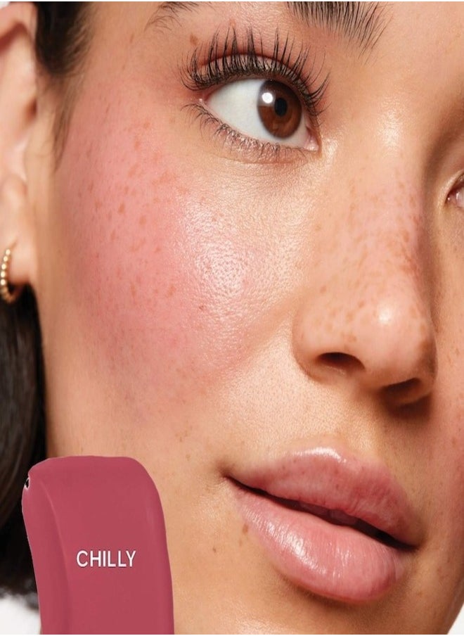 Saie SAIE Dew Blush - Lightweight Blendable Liquid Blush, Chilly - mauve11g for a Natural Glow  - Image 3