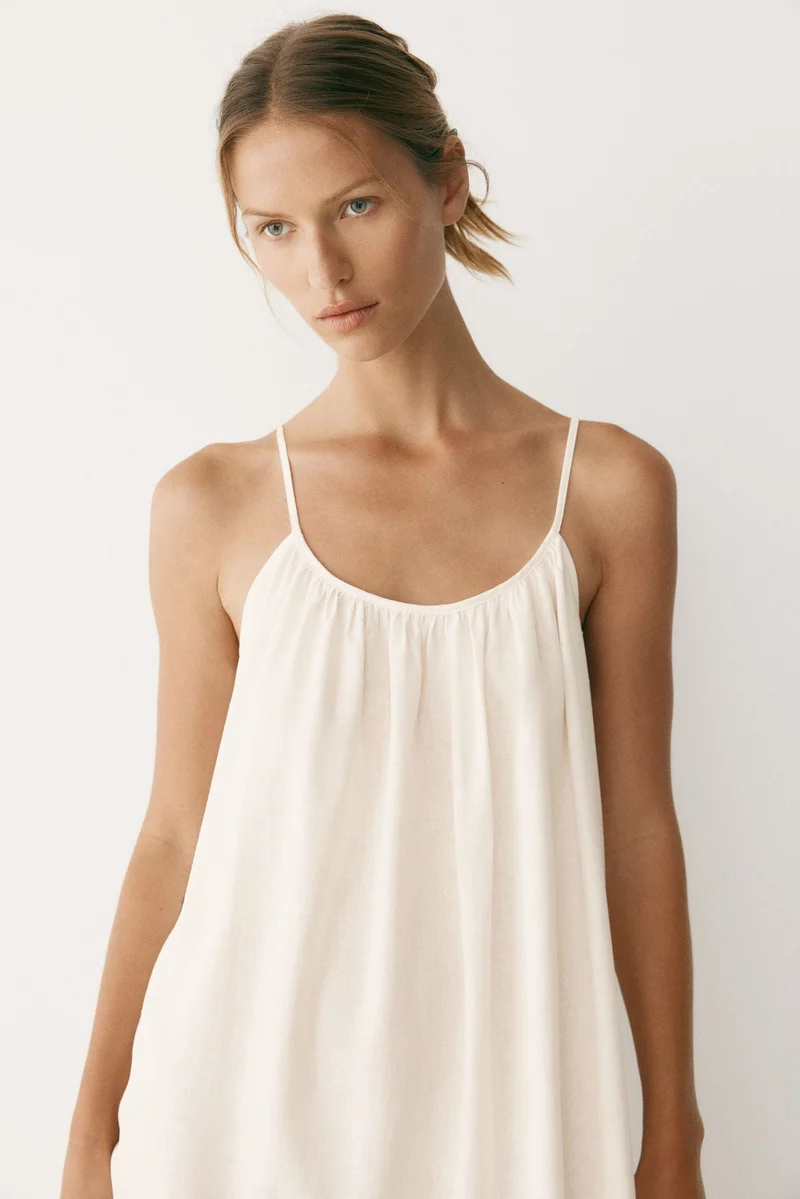 H&M Linen-blend throw-on dress