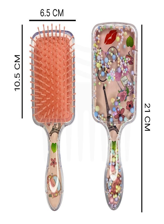 Combelle Confetti Paddle Hair Brush for Women, Kids & Girls | Detangler Brush for Wet & Dry Hair | No Pain, Anti-Tangle, Anti-Frizz, Travel-Friendly Comb (21cm) - Image 3