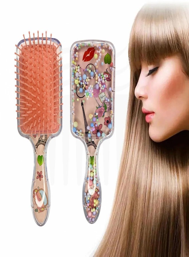 Combelle Confetti Paddle Hair Brush for Women, Kids & Girls | Detangler Brush for Wet & Dry Hair | No Pain, Anti-Tangle, Anti-Frizz, Travel-Friendly Comb (21cm) - Image 1
