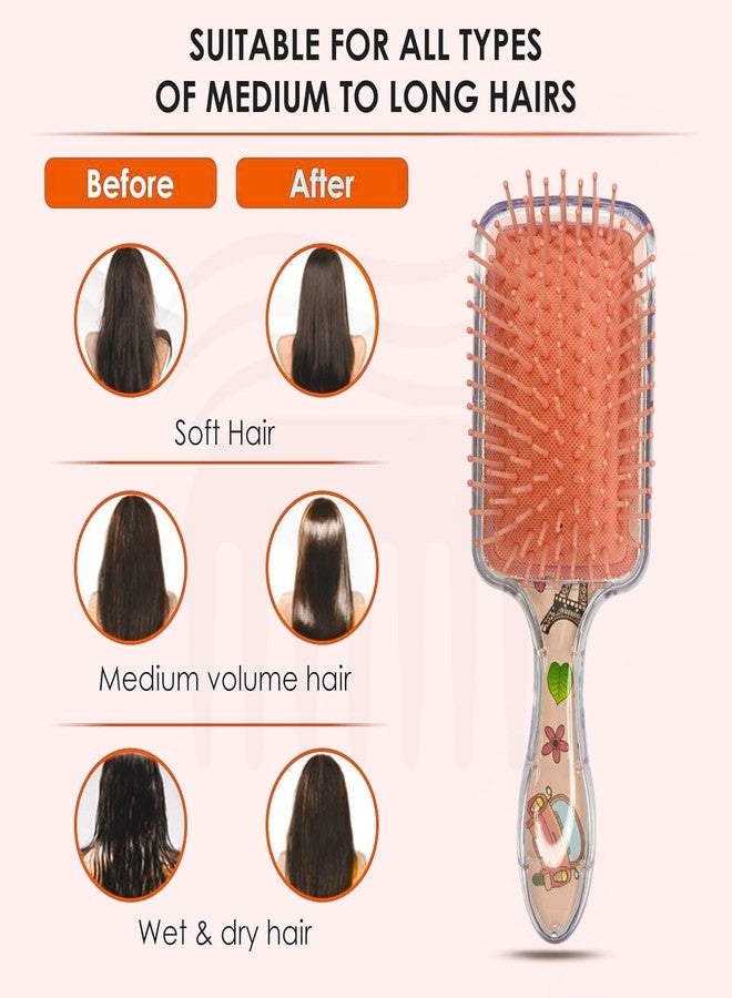 Combelle Confetti Paddle Hair Brush for Women, Kids & Girls | Detangler Brush for Wet & Dry Hair | No Pain, Anti-Tangle, Anti-Frizz, Travel-Friendly Comb (21cm) - Image 5