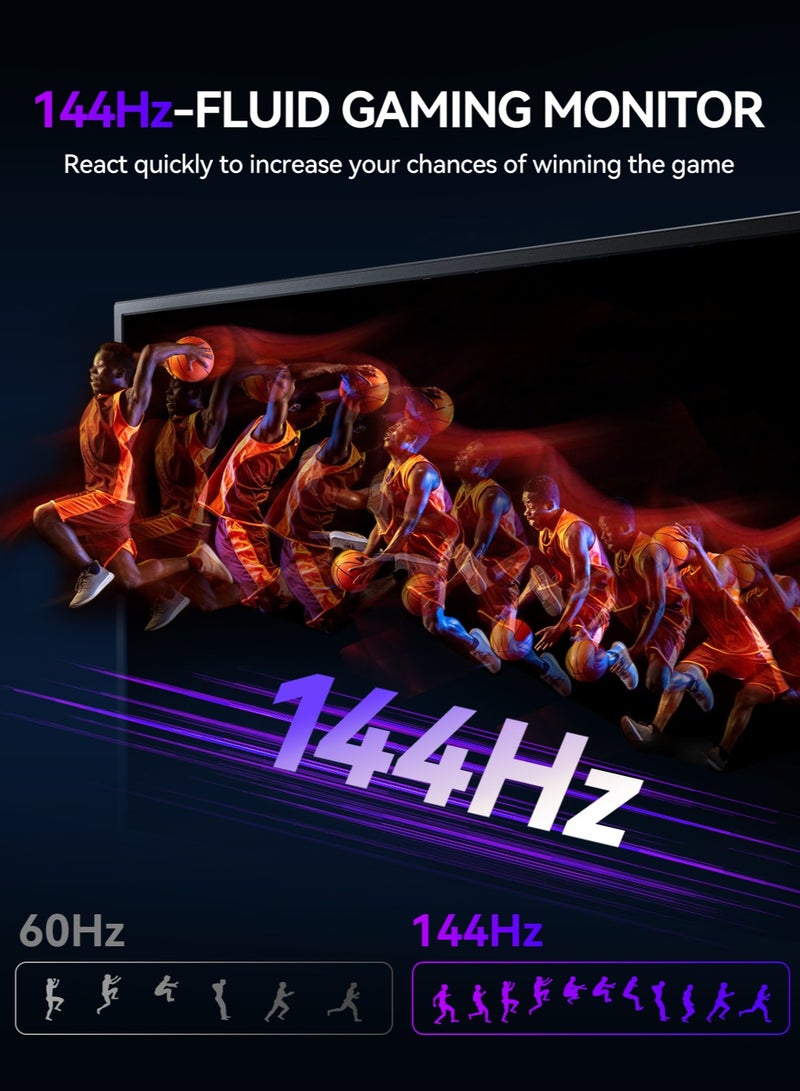 أوبيرفكت شاشة محمولة UPERFECT 18 بوصة 144 بوصة 144 هرتز 2560*1600P 2K QHD 2K IHD IPS USB C ومنفذ HDMI صغير مع شاشة ثانية مدمجة للتركيب للكمبيوتر المحمول/الهاتف/وحدة التحكم في الألعاب، قابلة للتركيب VESA - Image 5