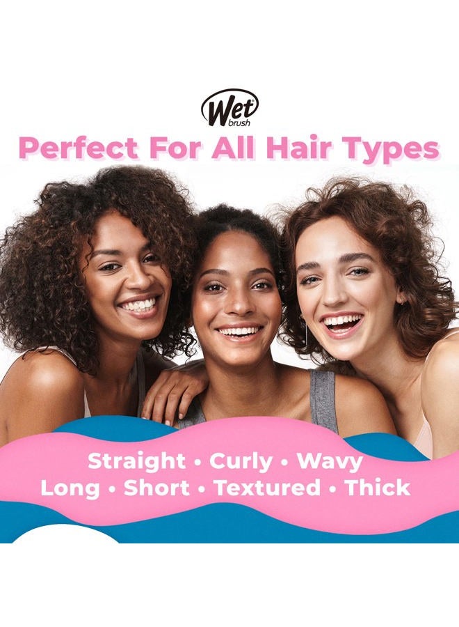 Wet Brush فرشاة شعر أصلية لفك التشابك، وردي غامق - لجميع أنواع الشعر - شعيرات IntelliFlex فائقة النعومة تنزلق عبر التشابكات بسهولة - مشط خالي من الألم للرجال والنساء - Image 5