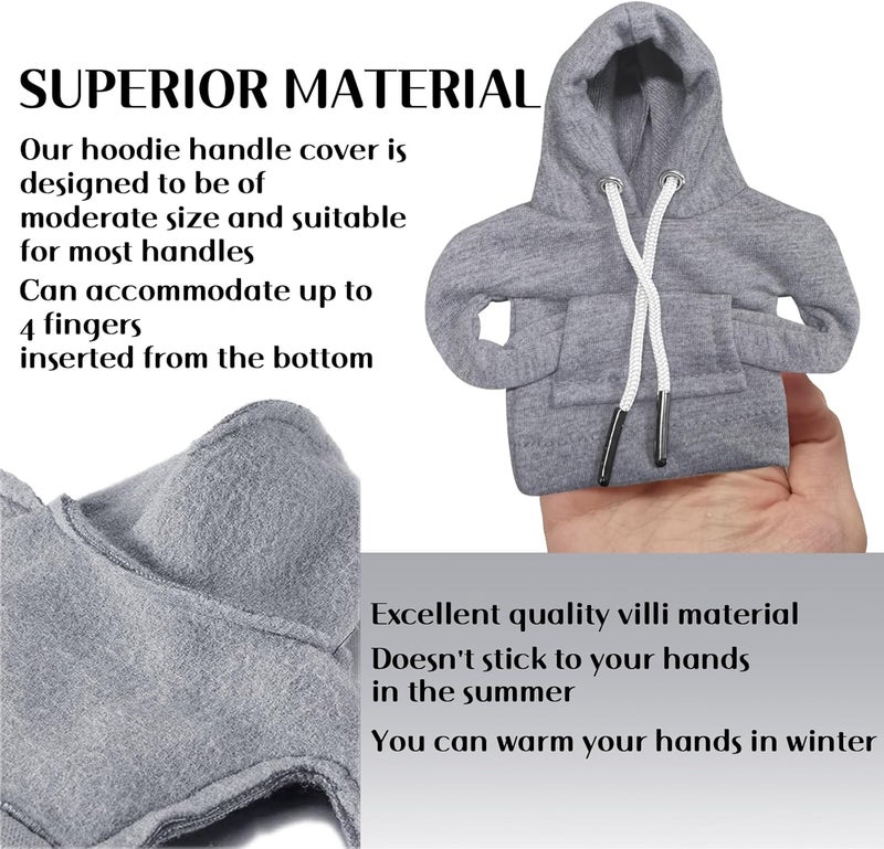vvag Gear Shift Hoodie, Hoodie Car Gear Shift Cover, Car Shift Knob Hoodie, Automotive Interior Accessories, Universal Fit Knob Cover Gift (Gray) - Image 4