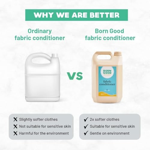 Born Good Industrial Grade Natural Fabric Conditioner | Japanese Cypress | 2X Softer Clothes | Long-Lasting Freshness | Plant-Based, Biodegradable, Non-Toxic | Gentle on Fabric, Safe for Skin | 5000ml - Image 3