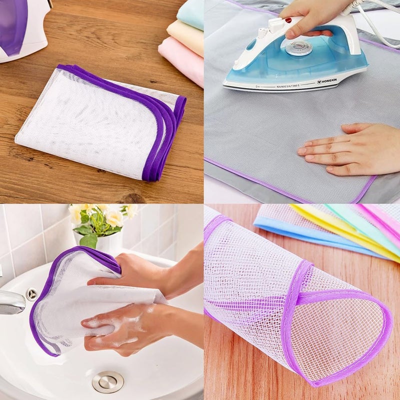 Helweet حصيرة الكي، وسادة الكي، حصيرة الكي، بطانية الكي، قماش الكي، إكسسوارات مفيدة لكي الملابس، التطريز والخياطة، رفيق ممتاز لسفرك، عبوة من قطعتين - Image 4