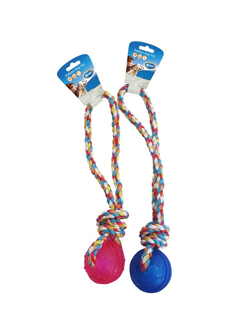 Tpr Ball With Rope Handle Toy For Dog 37cm