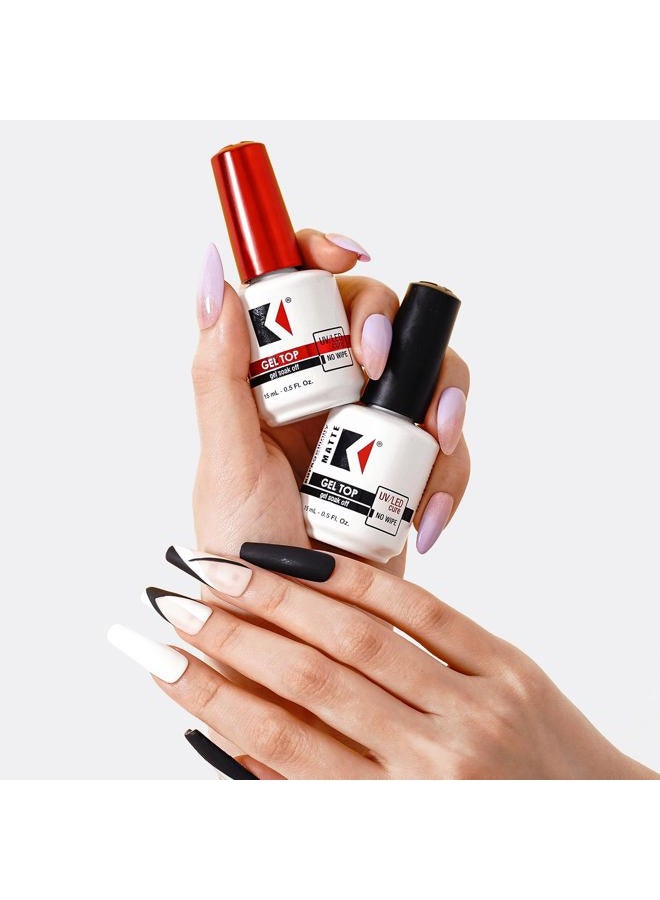 KUPA GelFinity - Soak Off Gel - Top Coat Glossy Finish (No-Wipe) Bundle 8.0 Fl Oz + 0.5 Fl Oz - Image 5