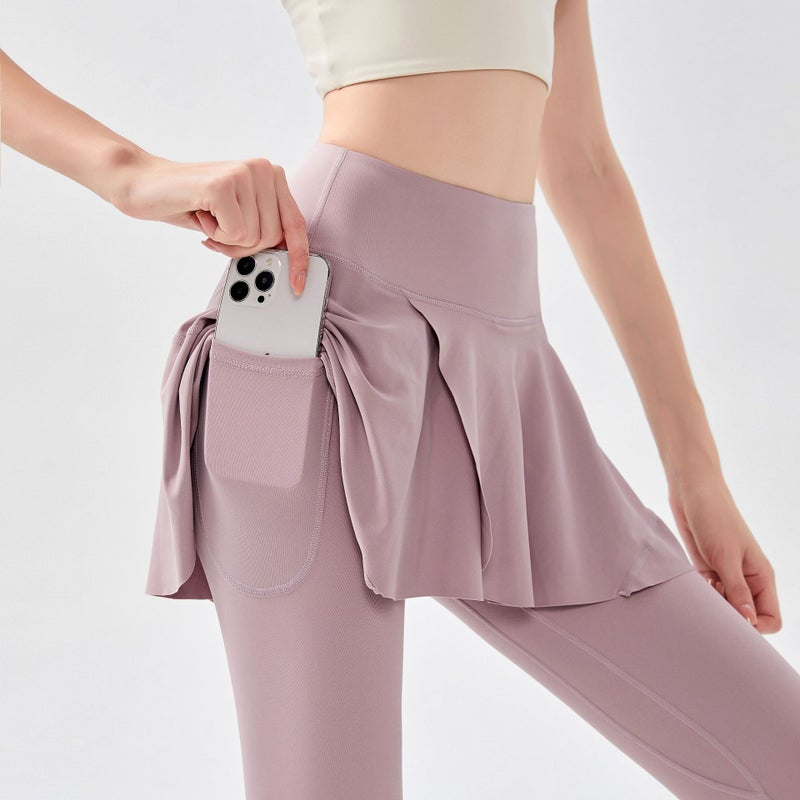 Generic Autumn Winter High-Waist Yoga Pants for Women Lotus Pink - Image 4