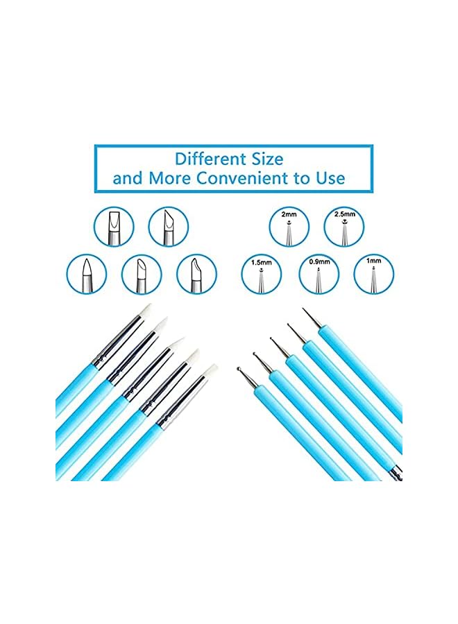 S-TOP 13 Pcs Polymer Clay Tools, Sculpting Kits, Dual-Ended Design Pottery Tools, Ball Stylus Dotting Tools, Ball Rod Stylus Modeling Tools for Clay, Pottery, Ceramics Artwork & Crafts - Image 4