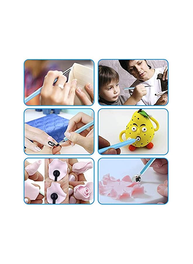 S-TOP 13 Pcs Polymer Clay Tools, Sculpting Kits, Dual-Ended Design Pottery Tools, Ball Stylus Dotting Tools, Ball Rod Stylus Modeling Tools for Clay, Pottery, Ceramics Artwork & Crafts - Image 3