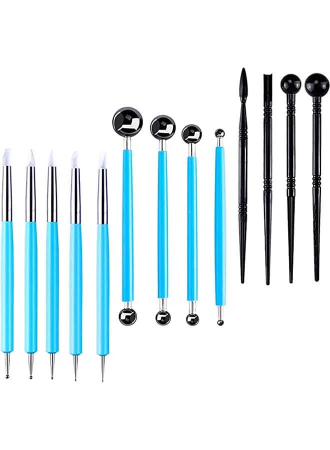 S-TOP 13 Pcs Polymer Clay Tools, Sculpting Kits, Dual-Ended Design Pottery Tools, Ball Stylus Dotting Tools, Ball Rod Stylus Modeling Tools for Clay, Pottery, Ceramics Artwork & Crafts - Image 1