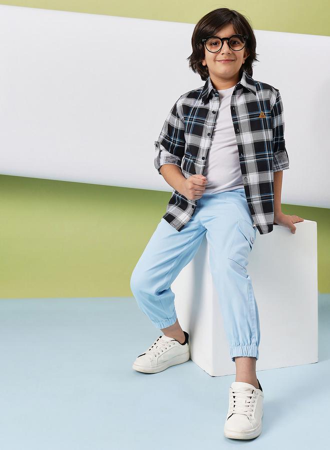 ستايلو بج قميص بأكمام ملفوفة كاروهات من ستايلي - Image 2