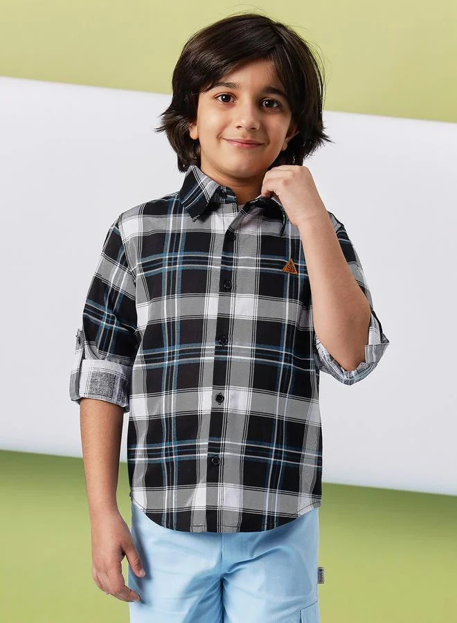 Stylo Bug Stylo Bug Checked Roll-Up Sleeve Shirt