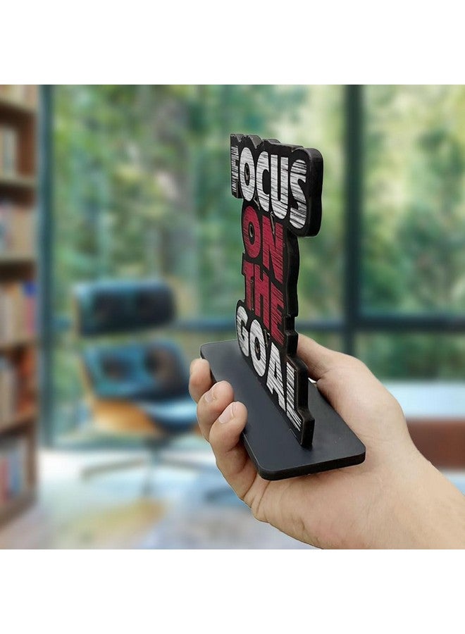 Artvibes Art Vibes Wooden Idols And Figurine Focus On The Goal Quote Table Decor For Office Desk Showpiece | Home Decoration | Living Room | Modern Gifting Item (Sp_1140), Inspirational - Image 5